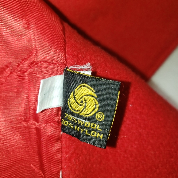 Rothschild Vintage ILGWU Red and Black Faux Fur Wool Coat Girls Size 10 - Picture 6 of 11